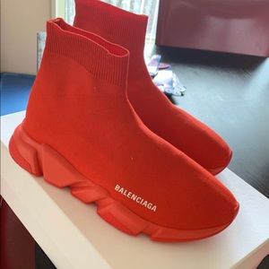 Balenciaga speed trainers red no box